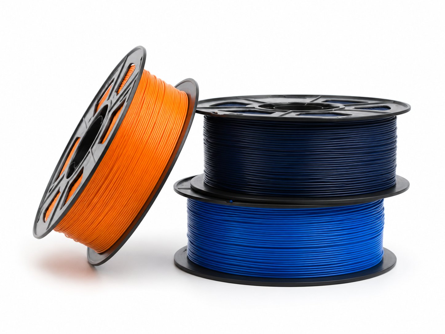 Filamentos PLA, PETG y ABS de alta calidad usados por Volumen 3D