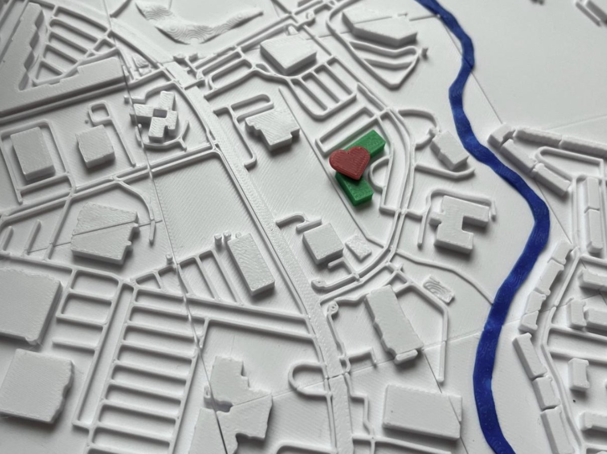 Maqueta a escala de una zona urbana
