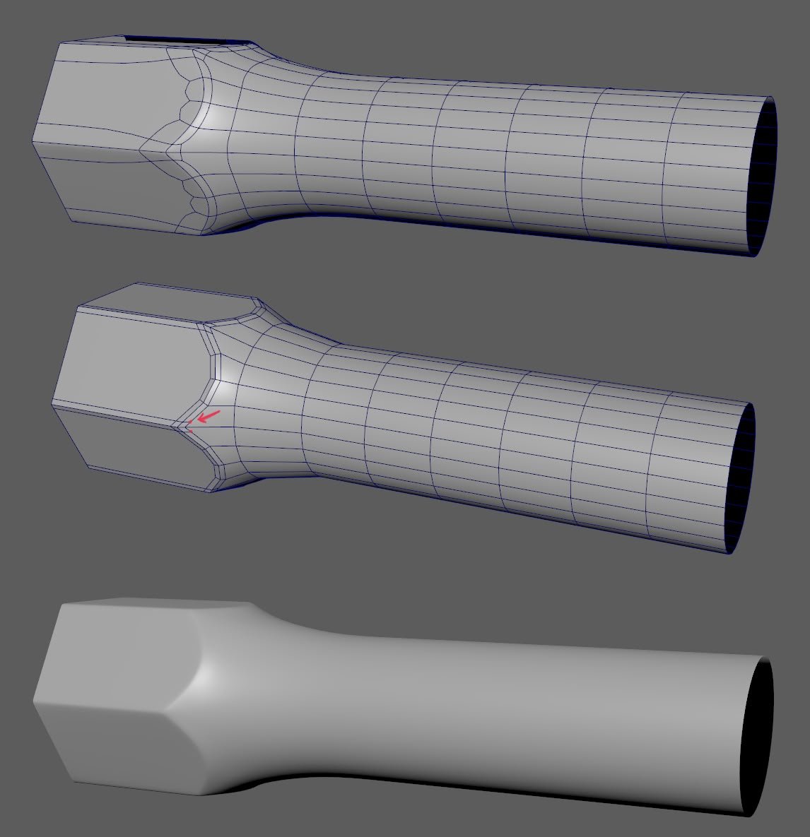 Empuñadura funcional modelada en 3D