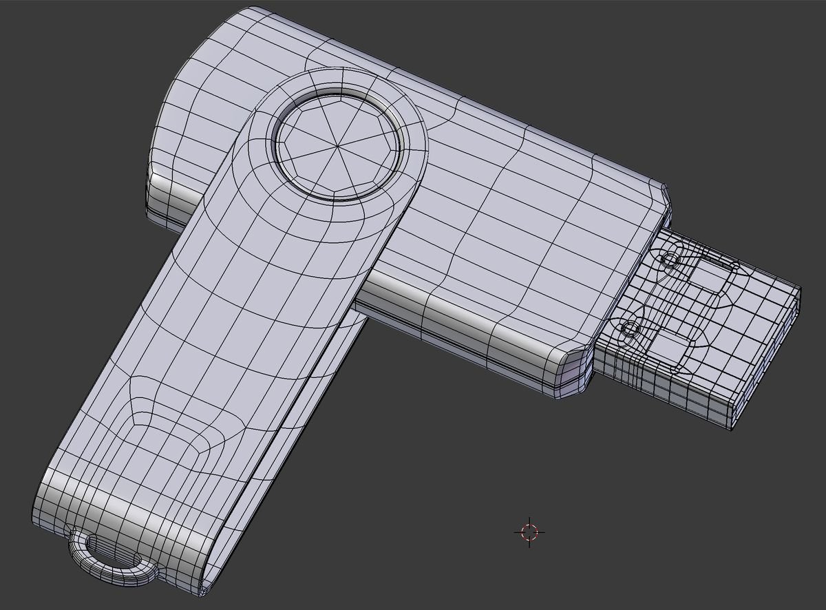 Modelado 3D de carcasa USB